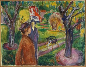 Two Women in the Garden by Edvard Munch
