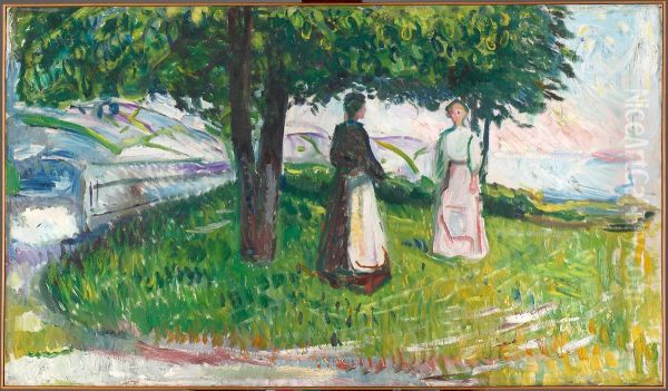 Two Women under a Tree - view 1