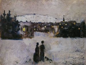 View of the City on a Winter's Day by Edvard Munch