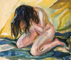 Kneeling Female Nude by Edvard Munch