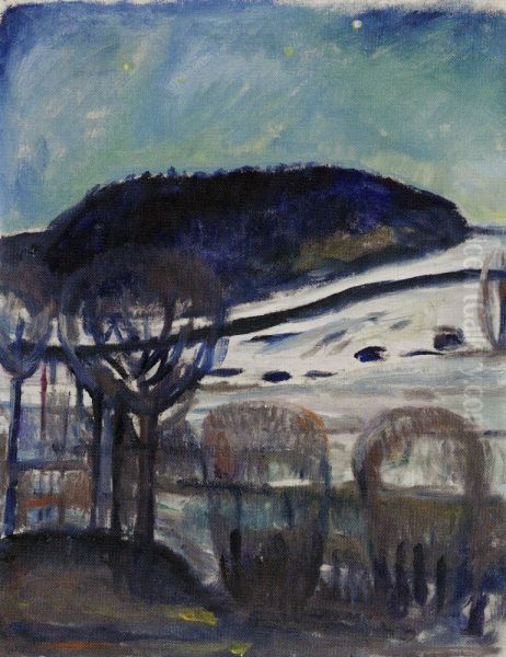 Winter Landscape by Moonlight - view 1