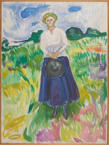 Woman in a Green Meadow - view 1