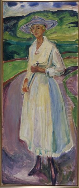 Woman in a White Dress - view 1