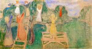 Women Picking Fruit by Edvard Munch