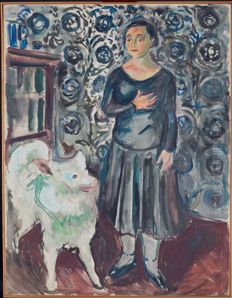 Woman with Dog - view 1