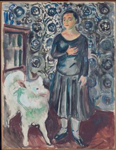 Woman with Dog by Edvard Munch