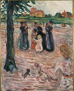 Women and Children in Warnemunde by Edvard Munch