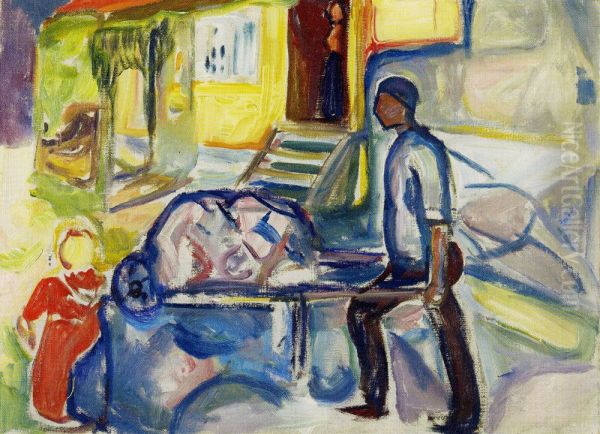 Worker with Wheelbarrow - view 1