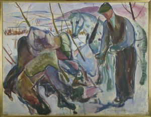 Workers and Horse