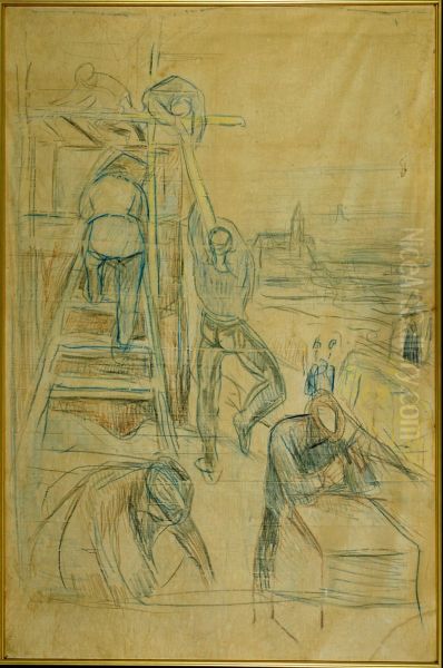 Workers on the Construction Site - view 1