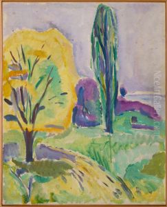 Yellow and Green Tree by Edvard Munch