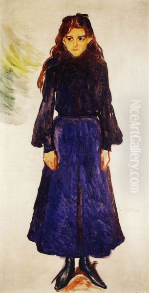 Young Girl in Blue - view 1