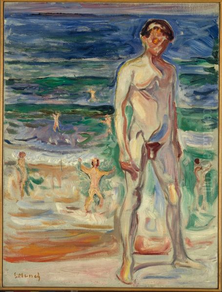 Young Man on the Beach - view 1
