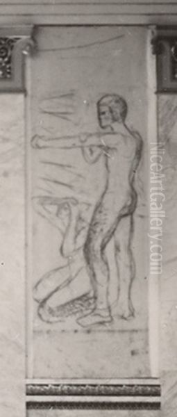 Young Man Walking towards the Sun - view 1