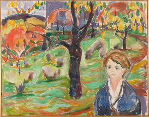 Young Woman in the Garden by Edvard Munch