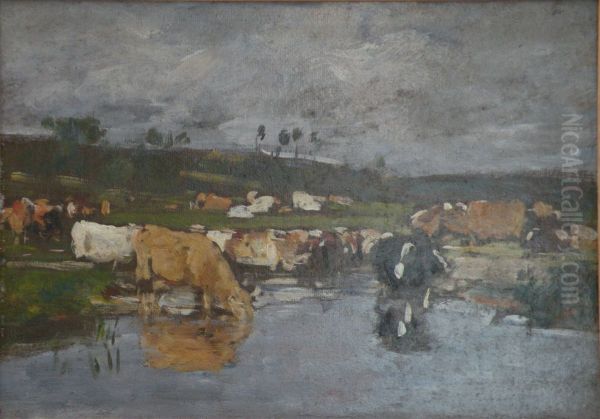 Paysage Nombreuses vaches a l'herbage - view 1