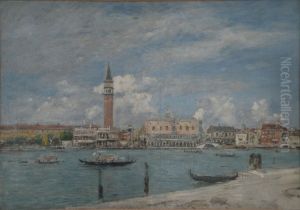 Venise, la Piazzetta vue du Grand Canal by Eugene Louis Boudin