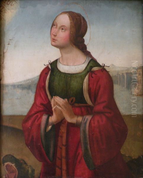 Saint Margaret praying - view 1