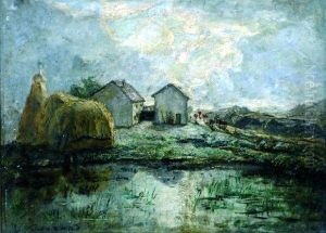 Paysage Avec Etangs Et Fermes. by Louis Hilaire Carrand