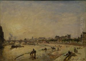 Paris, le pont Marie et le quai des Celestins by Johan Jongkind