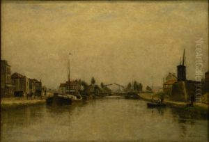 Le Canal Saint-Martin by Stanislas Lepine