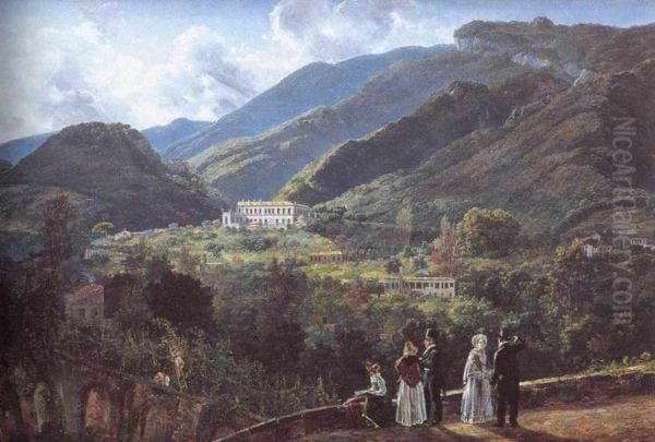 Quisisana seen from a Terrace with the Royal Household - view 1