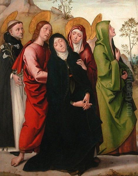 The Virgin, Saint John the Evangelist, two female saints and Saint Dominic de Guzman - view 1