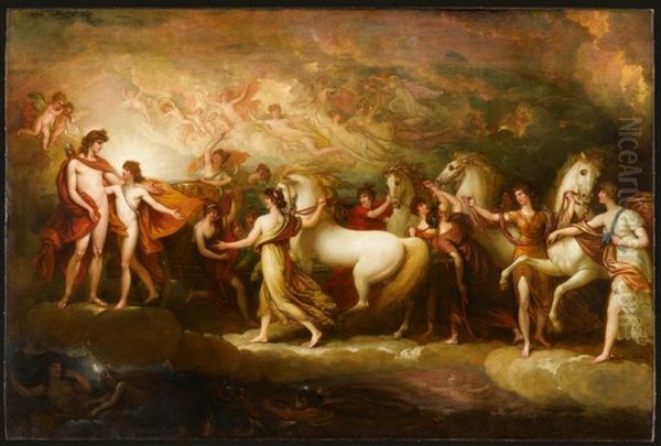 Phaeton asking Apollo to drive the Sun chariot - view 1