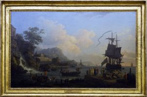 Marine et paysage sur les bords de la Mediterranee by Joseph Vernet