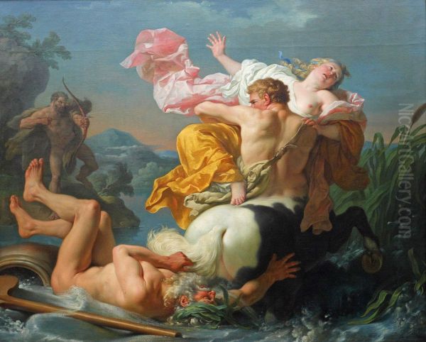 L'enlevement de Dejanire par le centaure NessusEnglish:The Abduction of Deianeira by the Centaur Nessus zhong wen: ban ren ban ma de nie suo si xie chi he la ke lei si de qi zi de yi a ni la - view 1