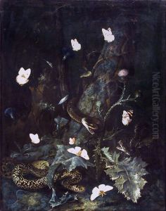 Snakes and butterflies by Otto Marseus van Schrieck