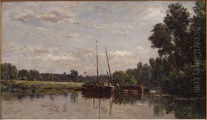 The Barges by Charles-Francois Daubigny