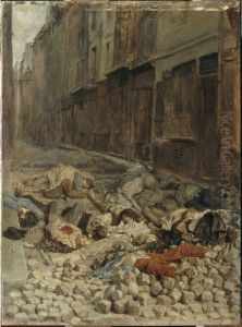 The Barricade, Rue de la Mortellerie, June 1848, also known as Remembrance of Civil War by Jean-Louis-Ernest Meissonier