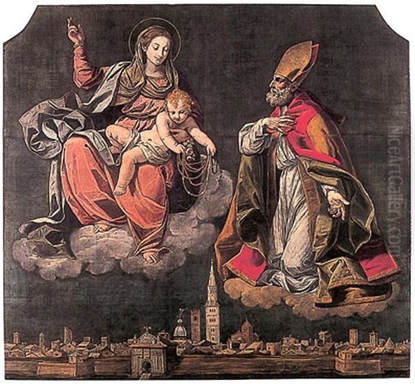 San Geminianoraccomanda alla Vergine la citta diModena - view 1