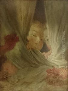 Les Curieuses. by Jean-Honore Fragonard