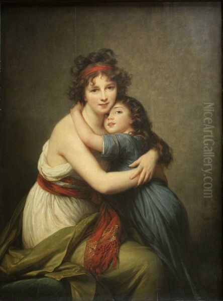 Elisabeth Louise Vigee-Lebrun, Madame Vigee-Lebrun et sa fille - view 1