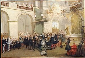 La remise de l'Ordre du-Saint-Esprit by Nicolas Lancret