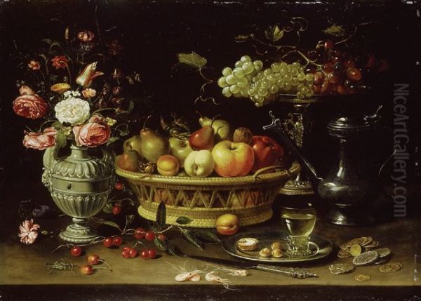 Still Life of Fruit and Flowers - view 1