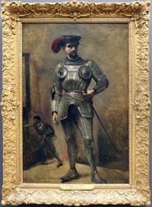 the man in armor by Jean-Baptiste Camille Corot