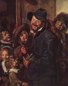 Rommelpot-Spieler by Frans Hals