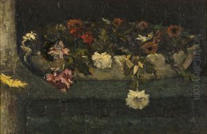 Still life with flowers in a bowl Still life with flowers in a bowl