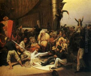 The passage of the line by Francois-Auguste Biard
