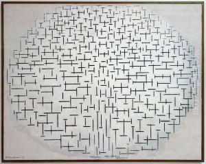 Compositie 10 in zwart wit by Piet Mondrian
