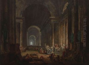 The Finding of the Laocoon by Hubert Robert