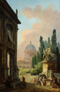 Imaginary View of Rome with the Horse-Tamer of the Monte Cavallo and a Church Imaginary View of Rome with the Horse-Tamer of the Monte Cavallo and a Church