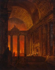 Fire by Hubert Robert