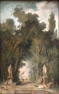 Allee dans un parc by Hubert Robert