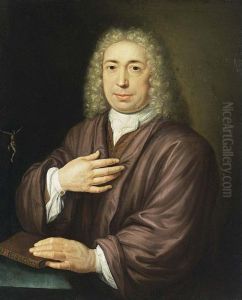 A Portrait Of A Catholic Cleric, Bust Length, With His Left Hand On The Bible by Abraham Carre