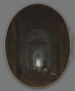 The Grotto of Posillipo by Hubert Robert