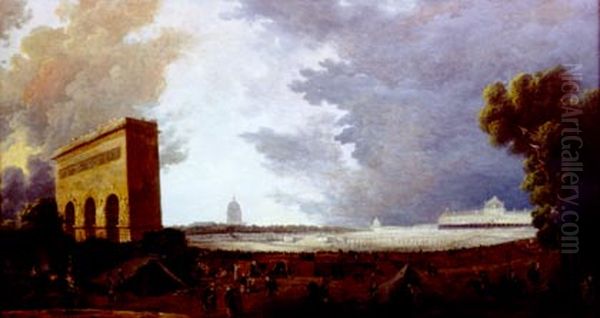 The triumphal arch of theFete de la Federation - view 1